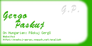gergo paskuj business card