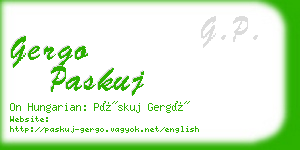 gergo paskuj business card